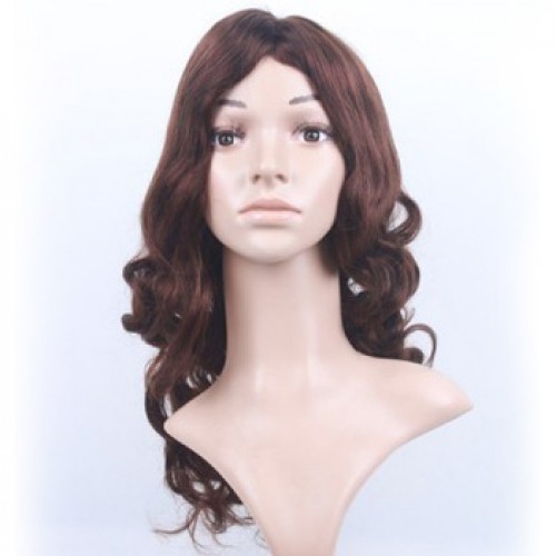 Glueless Human Hair Full Lace Wig Curly #1B/30