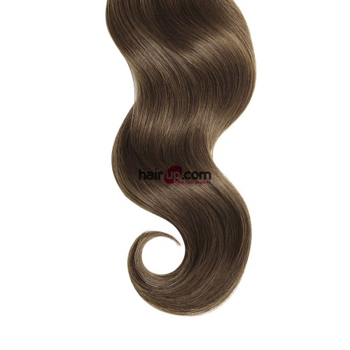 20" Ash Brown(#8) 12pcs Clip In Remy Human Hair Extensions
