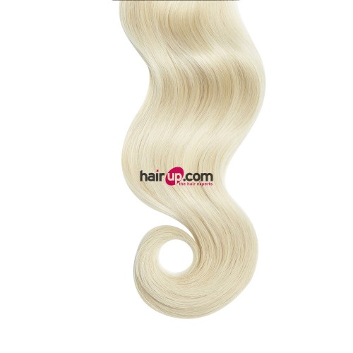 16" White Blonde(#60) 7pcs Clip In Human Hair Extensions