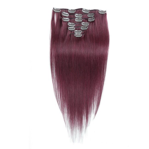 18" Bug 7pcs Clip In Human Hair Extensions