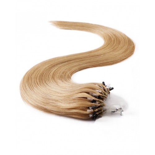 26" White Blonde(#60) 100S Micro Loop Human Hair Extensions