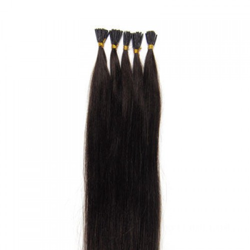 16" Natural Black(#1b) 100S Stick Tip Remy Human Hair Extensions