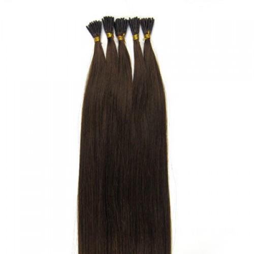 18" Medium Brown(#4) 100S Stick Tip Remy Human Hair Extensions