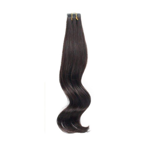 22" Natural Black(#1b) 20pcs Tape In Remy Human Hair Extensions