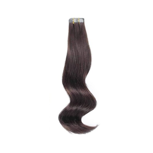 22" Dark Brown(#2) 20pcs Tape In Remy Human Hair Extensions