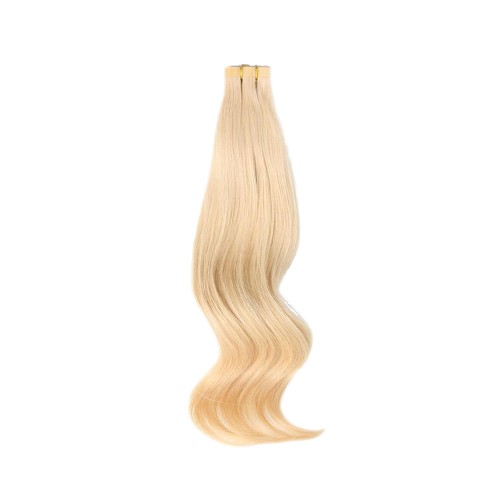 14" Ash Blonde(#24) 20pcs Tape In Human Hair Extensions