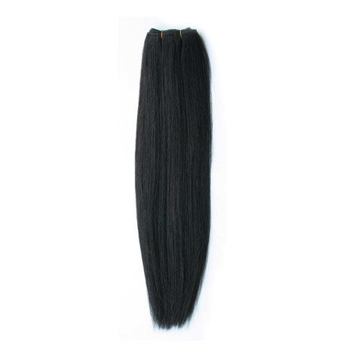 12" Natural Black(#1b) Light Yaki Indian Remy Hair Wefts
