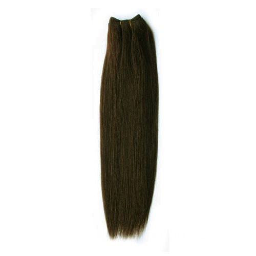 16" Dark Brown(#2) Light Yaki Indian Remy Hair Wefts