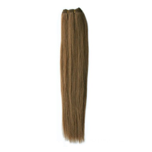 20" Ash Brown(#8) Light Yaki Indian Remy Hair Wefts