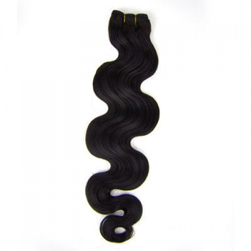 10" Natural Black(#1b) Body Wave Indian Remy Hair Wefts
