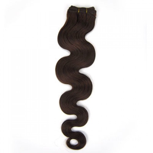 10" Medium Brown(#4) Body Wave Indian Remy Hair Wefts