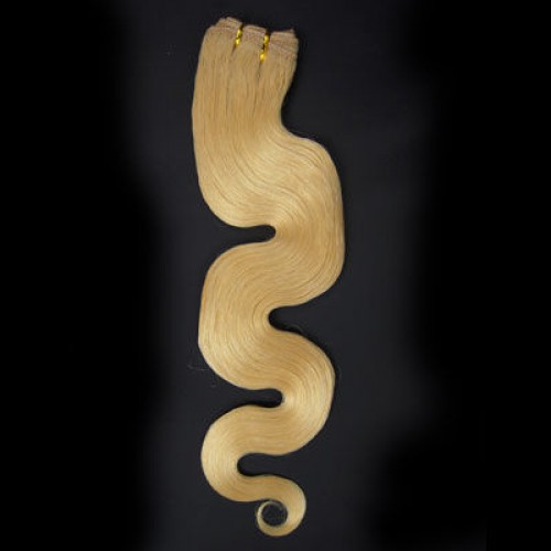 18" Bleach Blonde(#613) Body Wave Indian Remy Hair Wefts