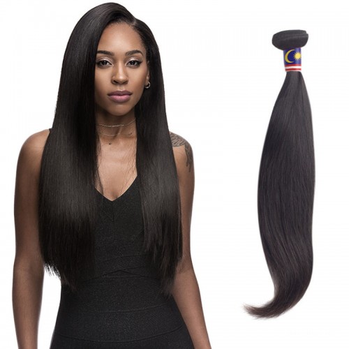 12 Inches Straight Natural Black Virgin Malaysian Hair