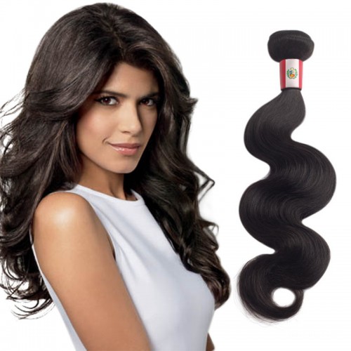 12 Inches Body Wave Natural Black Virgin Peruvian Hair