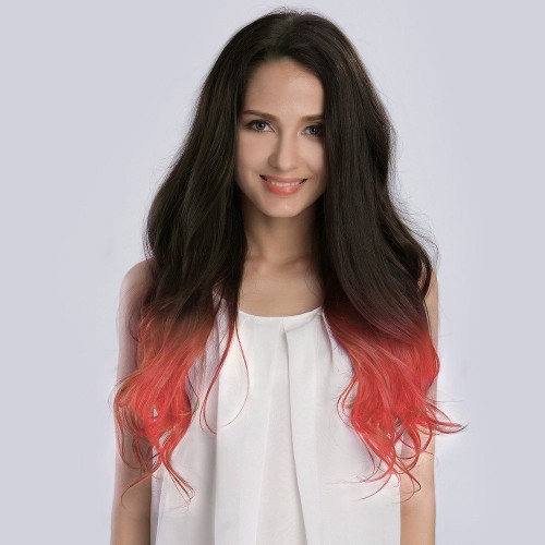 20" Ombre(#1B/Pastel) Pink 7pcs Remy Clip In Hair Extensions-KINGHAIR