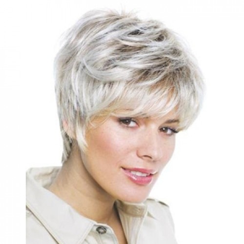 Human Hair Lace Front Wig Straight White