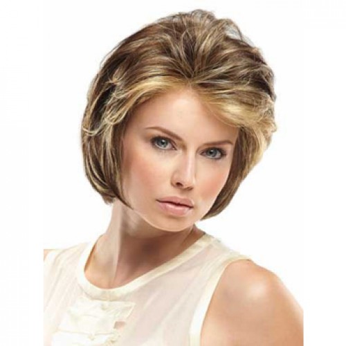Human Hair Lace Front Wig Straight Brown Highlight #4/27
