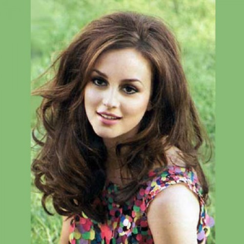 Celebrity Human Hair Full Lace Wig Wavy Ash Brown