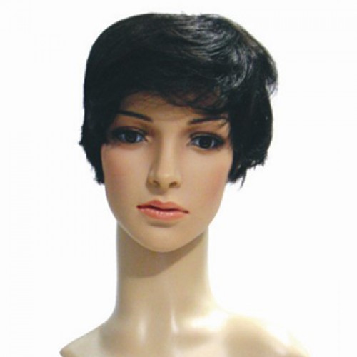 Synthetic Hair Wig Straight Natural Black