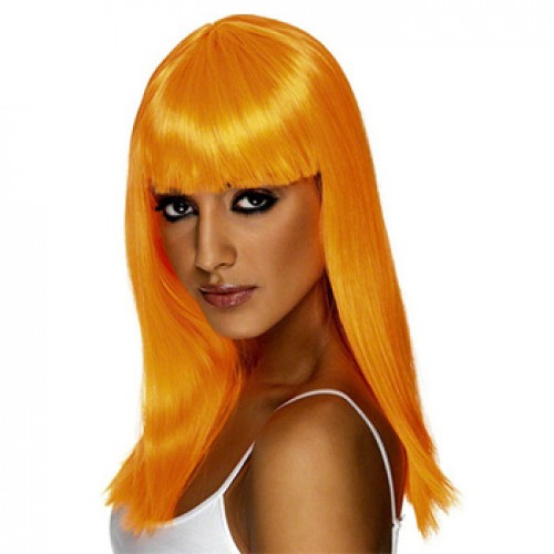 Synthetic Hair Wig Wavy Light Auburn