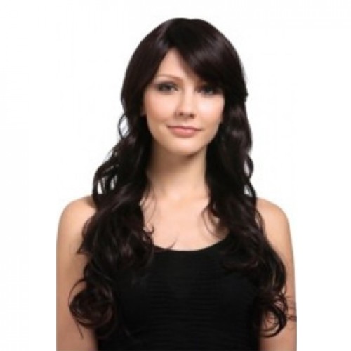 Synthetic Hair Wig Wavy Jet Black