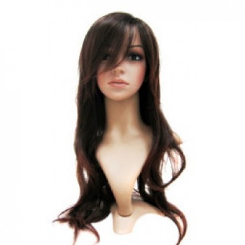 Synthetic Hair Wig Wavy Brown 