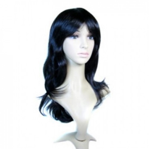 Synthetic Hair Wig Wavy Jet Black