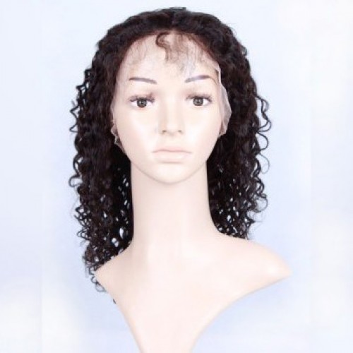 Glueless Human Hair Full Lace Wig Straight Medium Brown