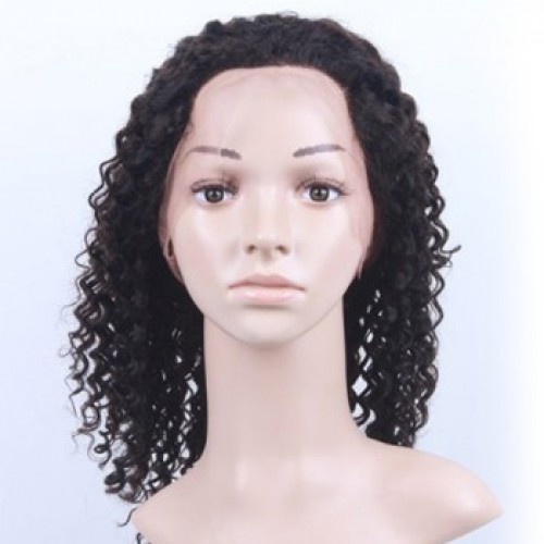 Glueless Human Hair Full Lace Wig Straight Natural Black