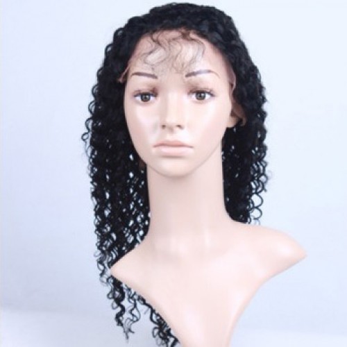 Glueless Human Hair Full Lace Wig Wavy Brown/Blonde