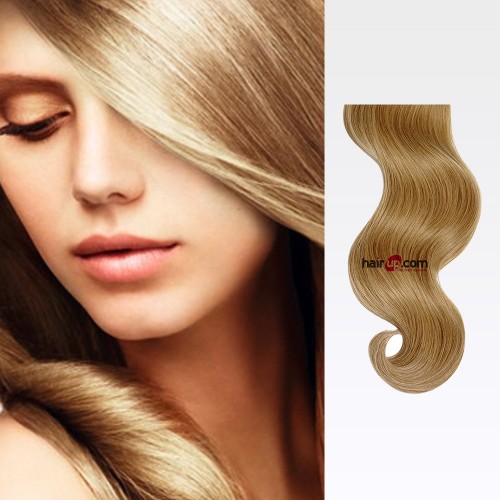 22" Golden Blonde(#16) 7pcs Clip In Human Hair Extensions