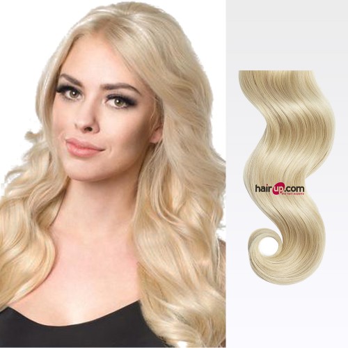 18" Ash Blonde(#24) 7pcs Clip In Human Hair Extensions