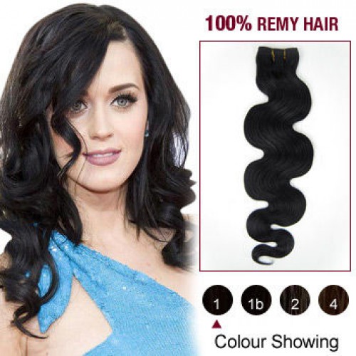 10" Jet Black(#1) Body Wave Indian Remy Hair Wefts