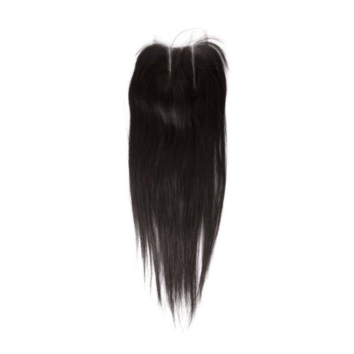 14 Inches Straight Natural Black Free Parted Indian Remy Lace Closure
