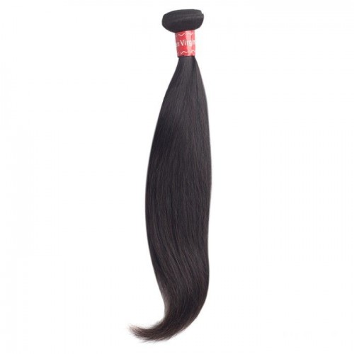 10 Inches Straight Natural Black Virgin Peruvian Hair