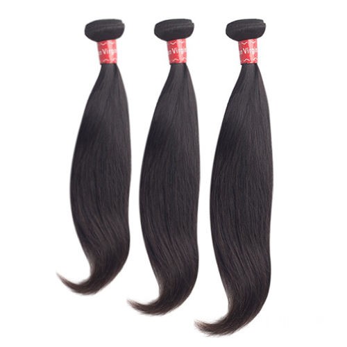 10 Inches*3 Straight Natural Black Virgin Peruvian Hair