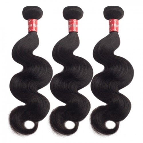 10 Inches*3 Body Wave Natural Black Virgin Brazilian Hair
