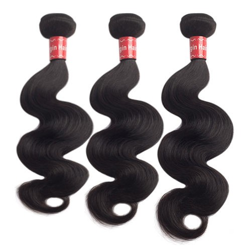 10 Inches*3 Body Wave Natural Black Virgin Peruvian Hair