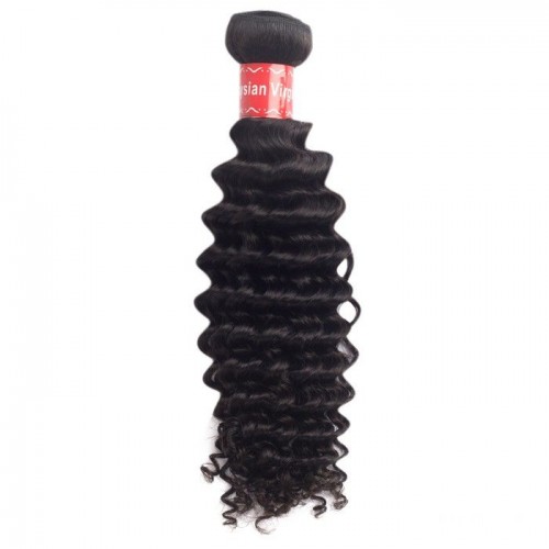 10 Inches Deep Curly Natural Black Virgin Malaysian Hair