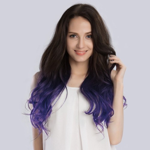 20" Ombre(#2/Violet) 7pcs Remy Clip In Hair Extensions-KINGHAIR