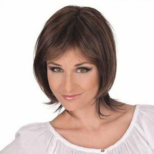 Human Hair Full Lace Wig Straight Ash Brown