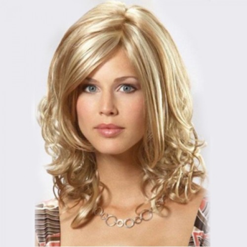 Human Hair Full Lace Wig Wavy Blonde Highlight #18/613