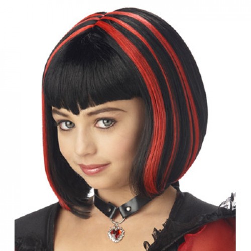 Children's Costume Wigs Black&Red