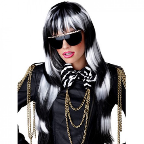 Women's Costume Wig For Party Black/White