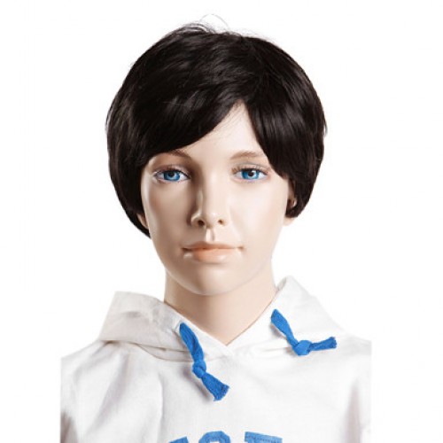 Synthetic Kid's Wig Straight Natural Black