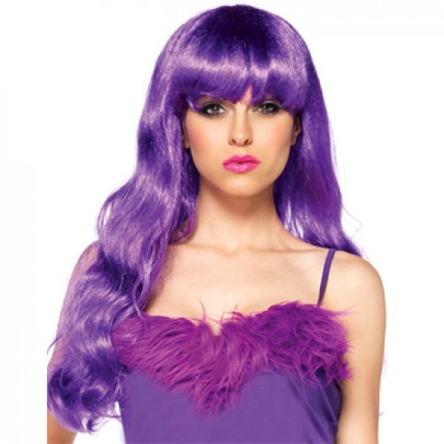 Women's Costume Wig For Party Wavy Lila