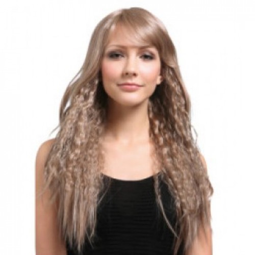 Synthetic Hair Wig Curly Light Ash Brown