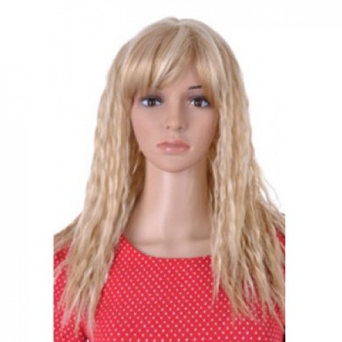 Synthetic Hair Wig Curly Blonde Highlight