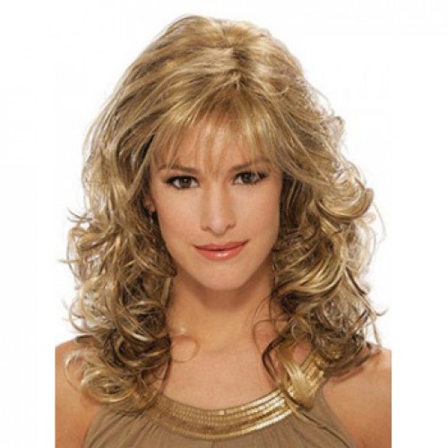 African American Hair Wig Curly Golden Blonde